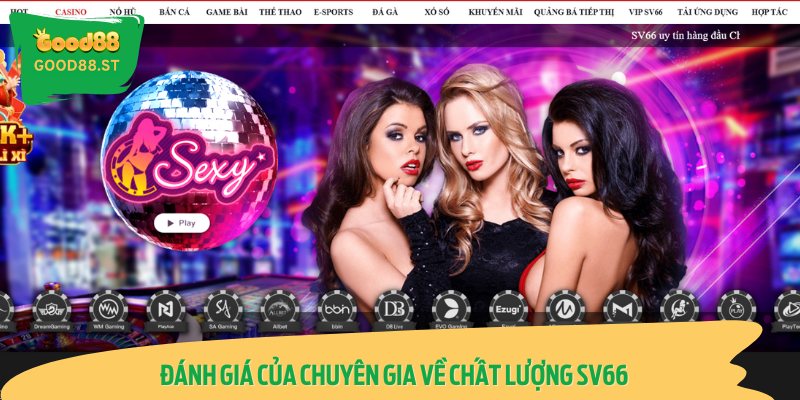 Các chuyên gia đánh giá rất cao về chất lượng dịch vụ của nhà cái SV66.